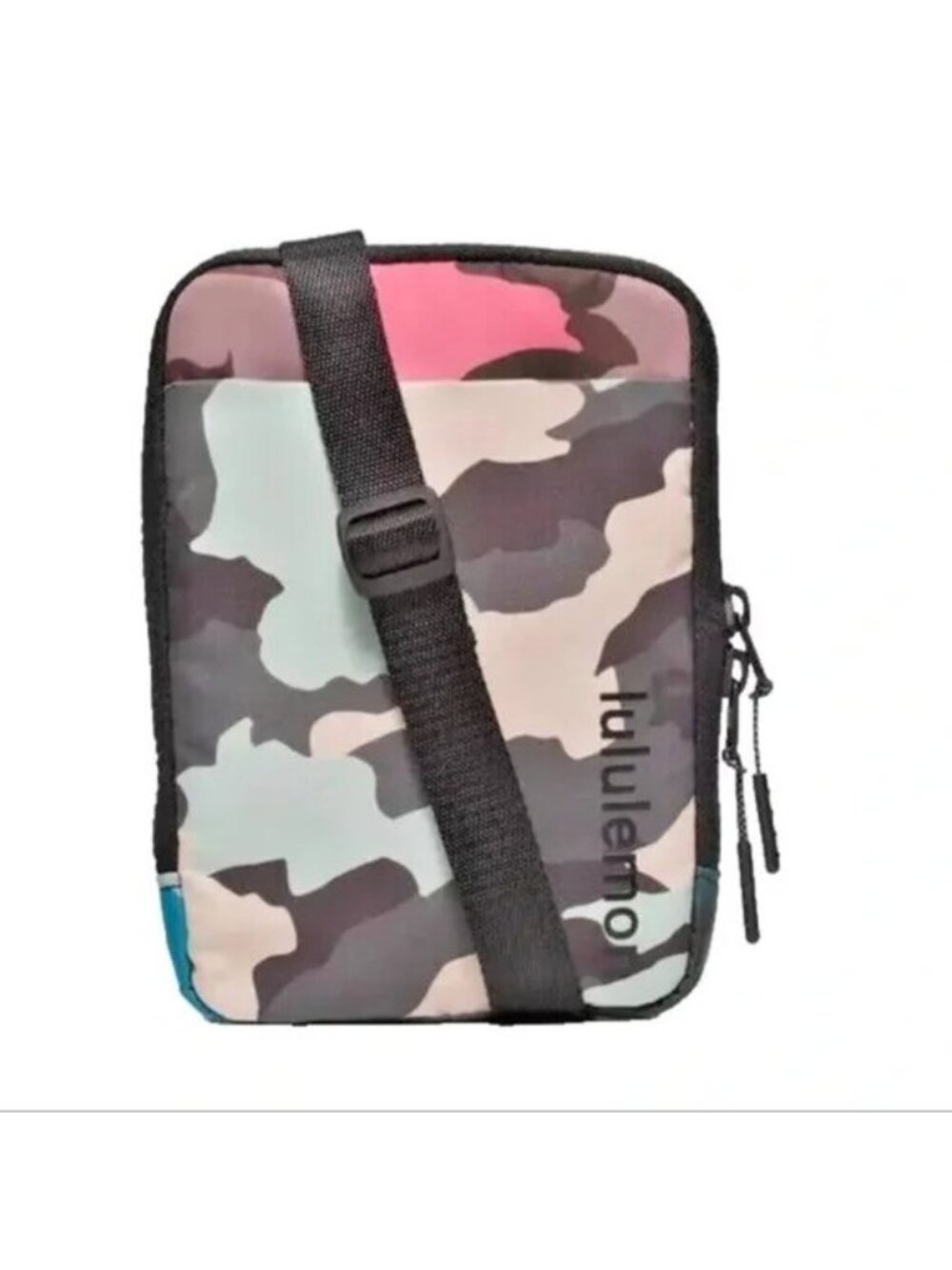 Lululemon Easy Access Crossbody Bag in Heritage Camo Guava Pink Hawaiian Blue